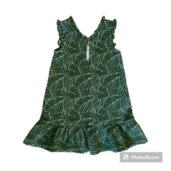 EUC Janie and Jack creeping ivy leaf ruffle dress sz5 - Picture 2 of 4